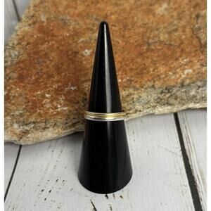 Peyote Bird Sterling Silver Brass Band‎ Ring Sz 6 J112